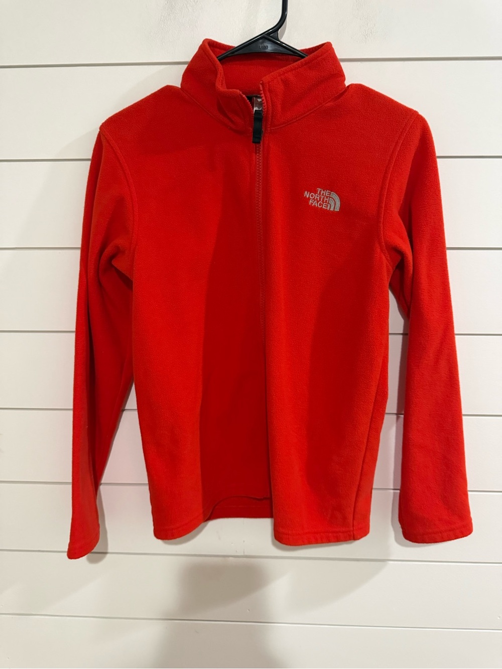 The North Face Kids Red Full-Zip Fleece Pullover